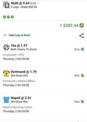 EPL winning bet slip: 7-Leg Multi @ 25.37